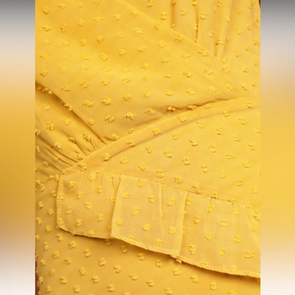 Lulu's Yellow Ruffle Midi Dress - Picture 4 of 10